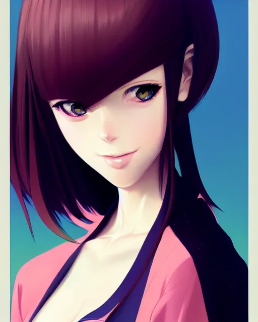 Image similar to coco rocha as a beautiful anime girl, expert high detail concept art, character design, defined face, vivid colors, photorealistic shaded lighting poster ilya kuvshinov, katsuhiro, makoto shinkai, wlop, loish and clamp style, trending on artstation, best selling artist