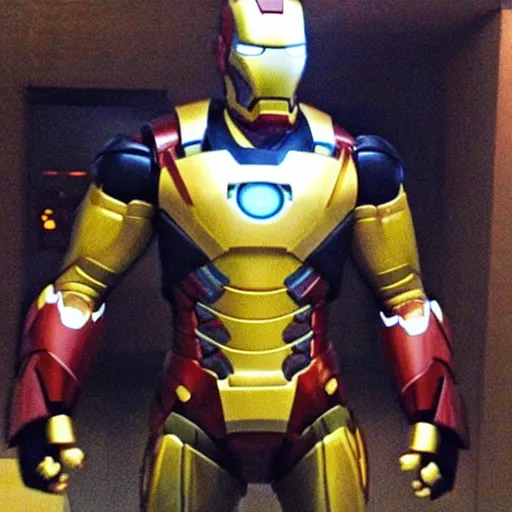 Image similar to “iron man wearing buzz light year suit, Pixar”
