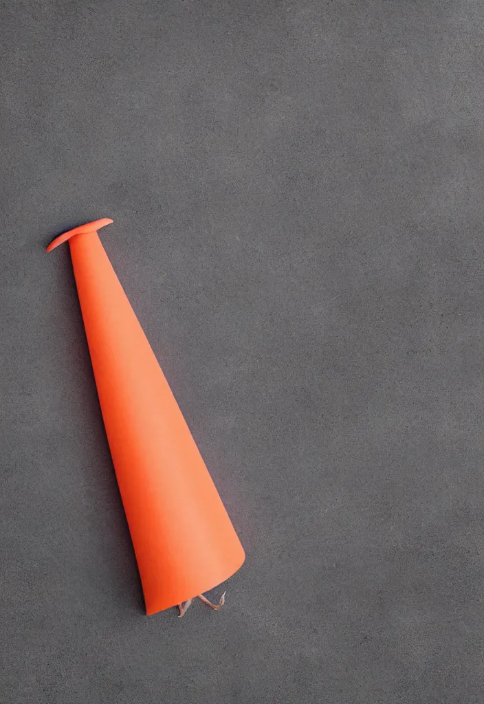 Image similar to wild rabbit, blue whale, delicate pale pink guts, antlers ,wax sculpture of a traffic cone, sharp slate. complementary color scheme. 8k, rendered in octane, smooth gradients