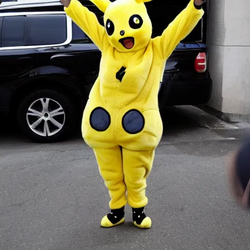 Image similar to ariana grande in a cute pikachu suit