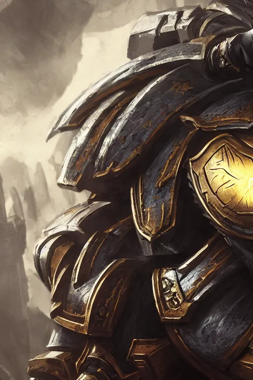 Image similar to armor portrait heros warhammer 4 0 k horus heresy fanart - the primarchs emperor by johannes helgeson animated with vfx concept artist & illustrator global illumination ray tracing hdr fanart arstation zbrush central hardmesh 8 k octane renderer comics stylized