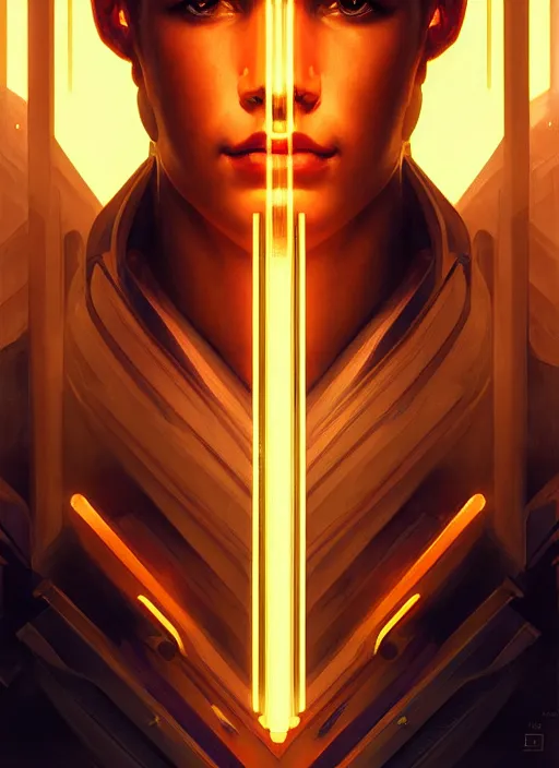 Prompt: symmetry!! portrait of a greek god, sci - fi -, cyberpunk, blade runner, glowing lights, tech, biotech, techwear!! intricate, elegant, highly detailed, digital painting, artstation, concept art, smooth, sharp focus, illustration, art by artgerm and greg rutkowski and alphonse mucha