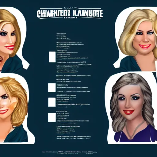 Image similar to character sheet for blonde republican battle karens