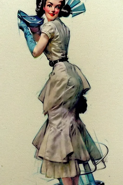 Image similar to ( ( ( ( ( 1 9 5 0 s retro future art deco maid design. muted colors. ) ) ) ) ) by jean - baptiste monge!!!!!!!!!!!!!!!!!!!!!!!!!!!!!!