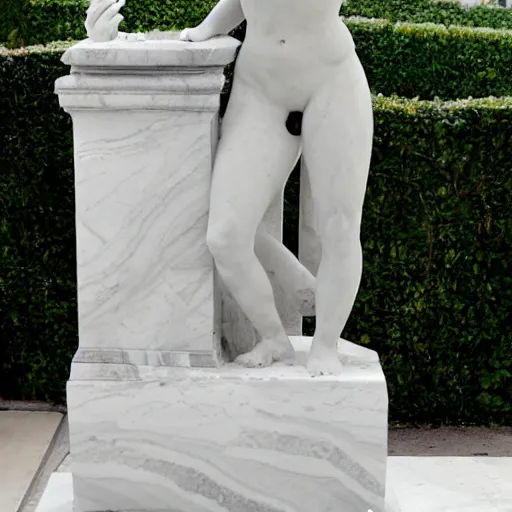 Image similar to a marmor statue of Mila Kunis by Michelangelo