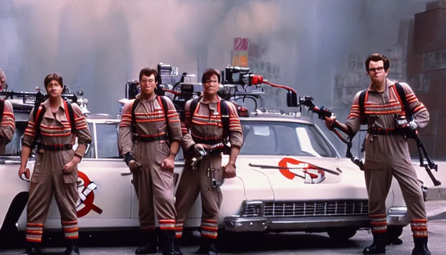 Image similar to big budget movie with ghostbusters monsters.