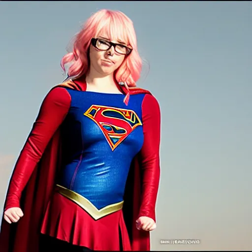 Image similar to Zoe Quinn as Supergirl