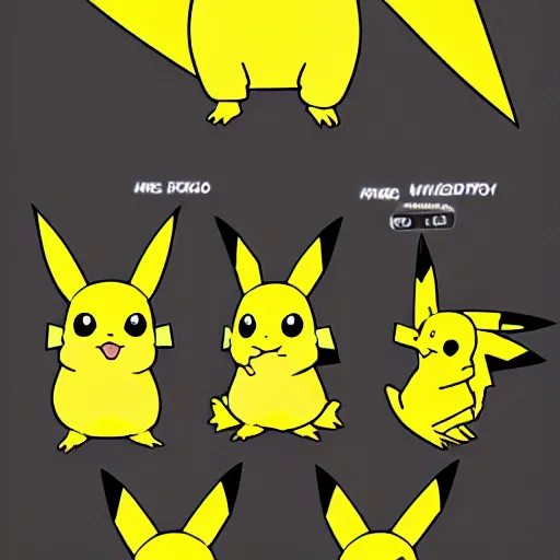 Image similar to Pikachu anatomy chart, detailed, scientific