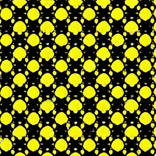 Prompt: repeating pattern black with yellow dots