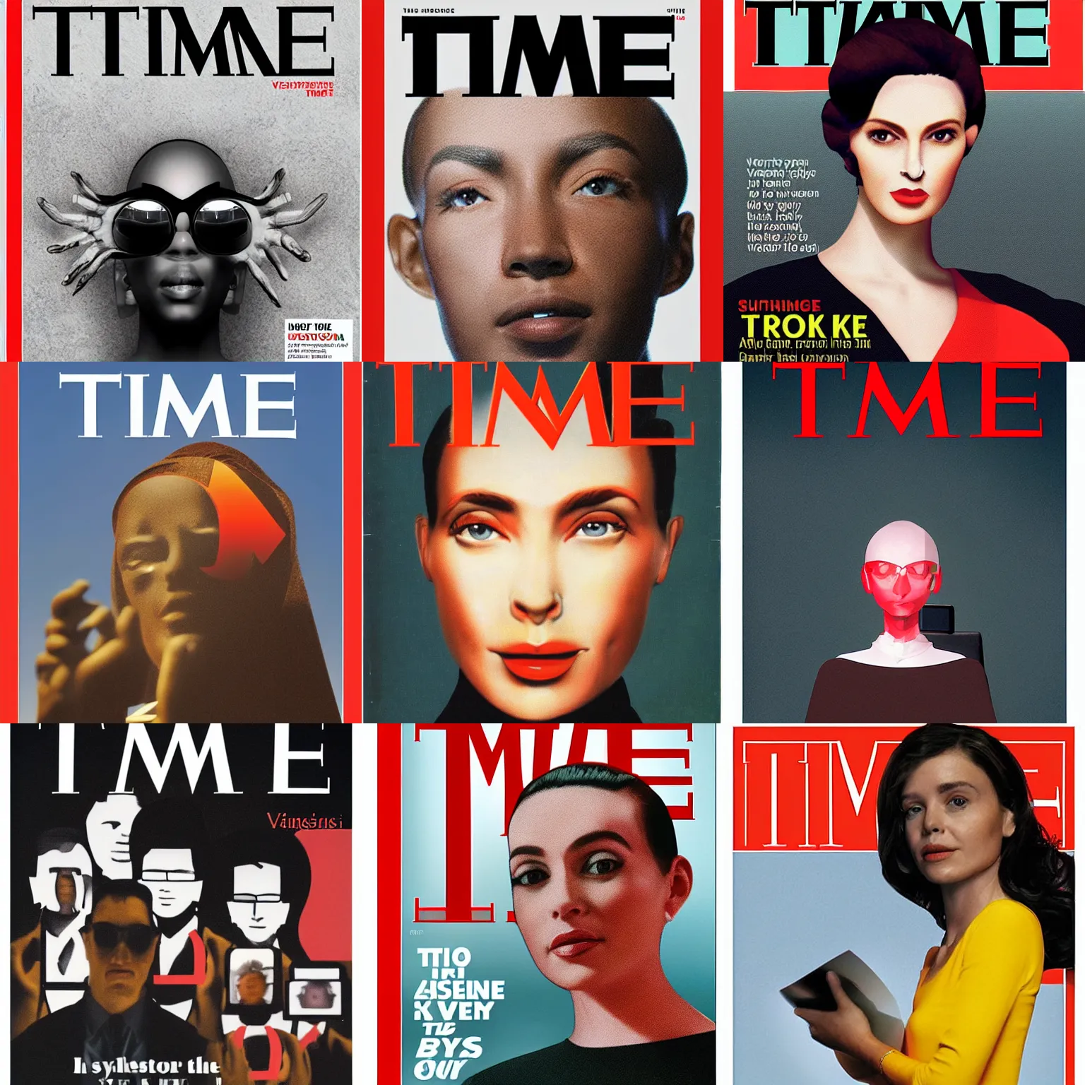 Prompt: computer vision on the cover of time magazine, stylized