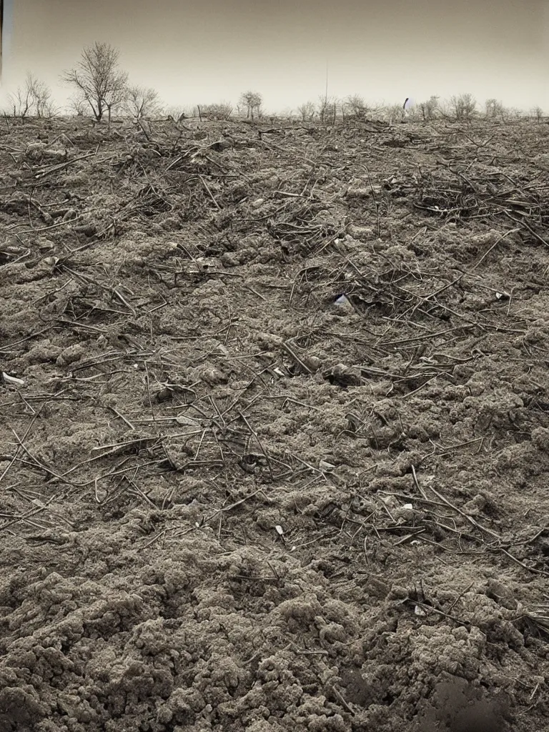 Image similar to award - winning photo of nuclear aftermath, earthy colors, eerie, by geert goiris