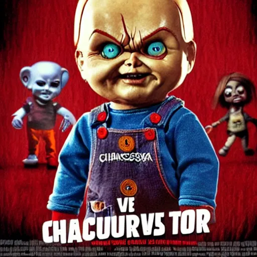 Image similar to Chucky versus Puppet Master Demonic Toys movie poster