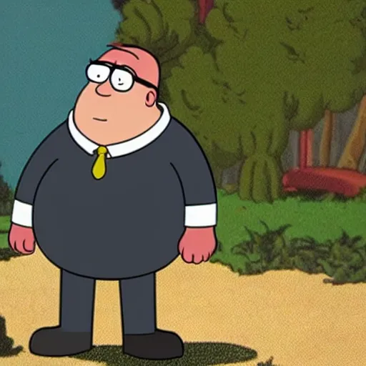 Image similar to a real photo of peter griffin smoking a cigarette