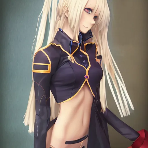 Image similar to beautiful full body image of chloe von einzbern from fate / stay night, high details, high resolution, noise filtered, artstation, 4 k, highly detailed, high quality, digital painting masterpiece, beautiful brush strokes