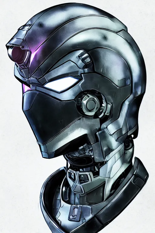 Image similar to cyber cyborg ninja mask helmet metal gear solid artic suit swat commando, global illumination ray tracing hdr fanart arstation by sung choi and eric pfeiffer and gabriel garza and casper konefal, a spectacular view cinematic rays of sunlight comic book illustration, by john kirby