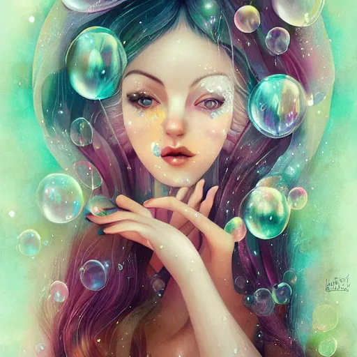 Prompt: bubbles by anna dittmann