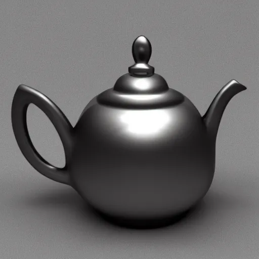 Prompt: teapot, 3d render, raytracing