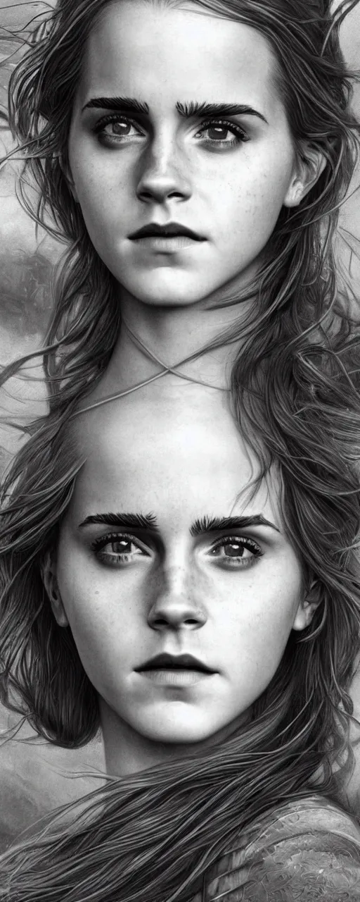 Image similar to photo photorealistic portrait closeup photograph of Emma Watson as Joan of Arc, long, hair, intricate, elegant, highly detailed, digital painting, artstation, concept art, sharp focus, illustration, art by and greg rutkowski and aleksi briclot and bouguereau detailed photograph intricate insanely detailed octane render, 8k artistic photography, photorealistic, Edward Steichen, Peter Lindbergh, Albert Watson