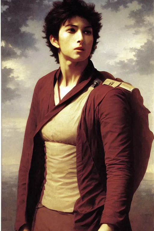 Image similar to portrait of a kamen rider rx, majestic, solemn, by bouguereau