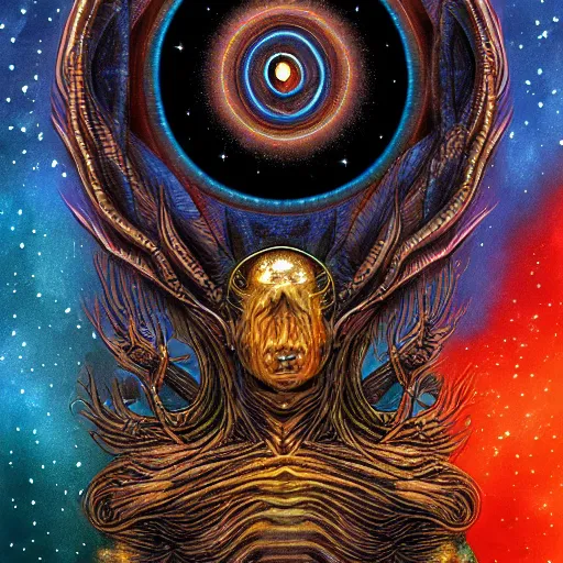 Prompt: lord of the dream world, cosmic horror art, digital art