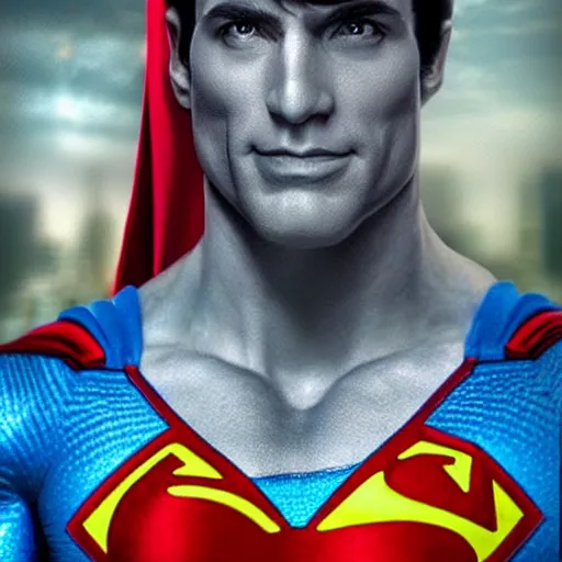 Image similar to superman in real life, photograph, realistic, detailed