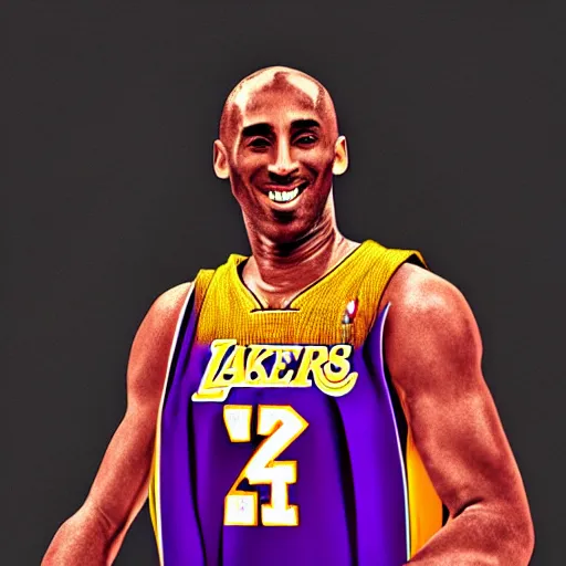 Prompt: A digital portrait of kobe bryant in the style of Joel Santana