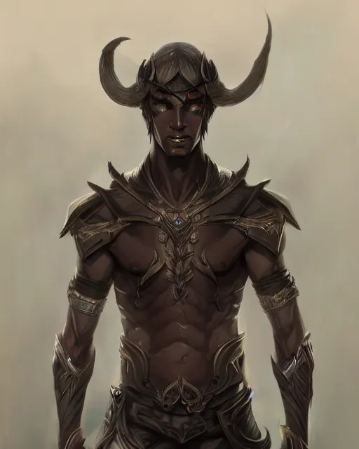 Image similar to a handsome young male dark elf, obsidian skin, fantasy, intricate, elegant, highly detailed, digital painting, artstation, concept art, sharp focus, illustration