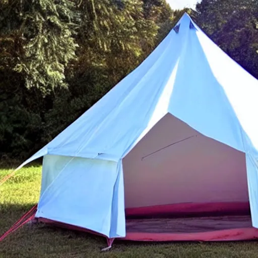 Image similar to a spray painted tent