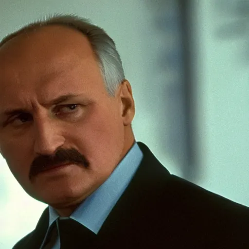 Image similar to Alexander Lukashenko in Terminator, cinematic still