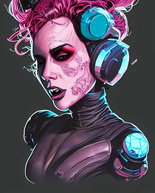Image similar to a punk girl with a huge power glove, bust shot, smooth, intricate, elegant, power aura, digital painting, artstation, concept art, sharp focus, illustration, art by josan gonzalez, high contrast