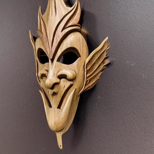 Image similar to divine dragon wooden mask