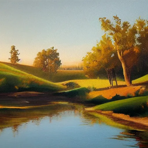 Image similar to beautiful landscape painting in the style of realism