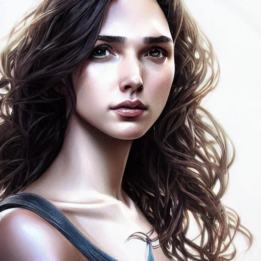 Image similar to ultra realistic illustration, gal gadot as hermione anime, intricate, elegant, highly detailed, digital painting, artstation, concept art, smooth, sharp focus, illustration, art by artgerm and greg rutkowski and alphonse mucha and wlop