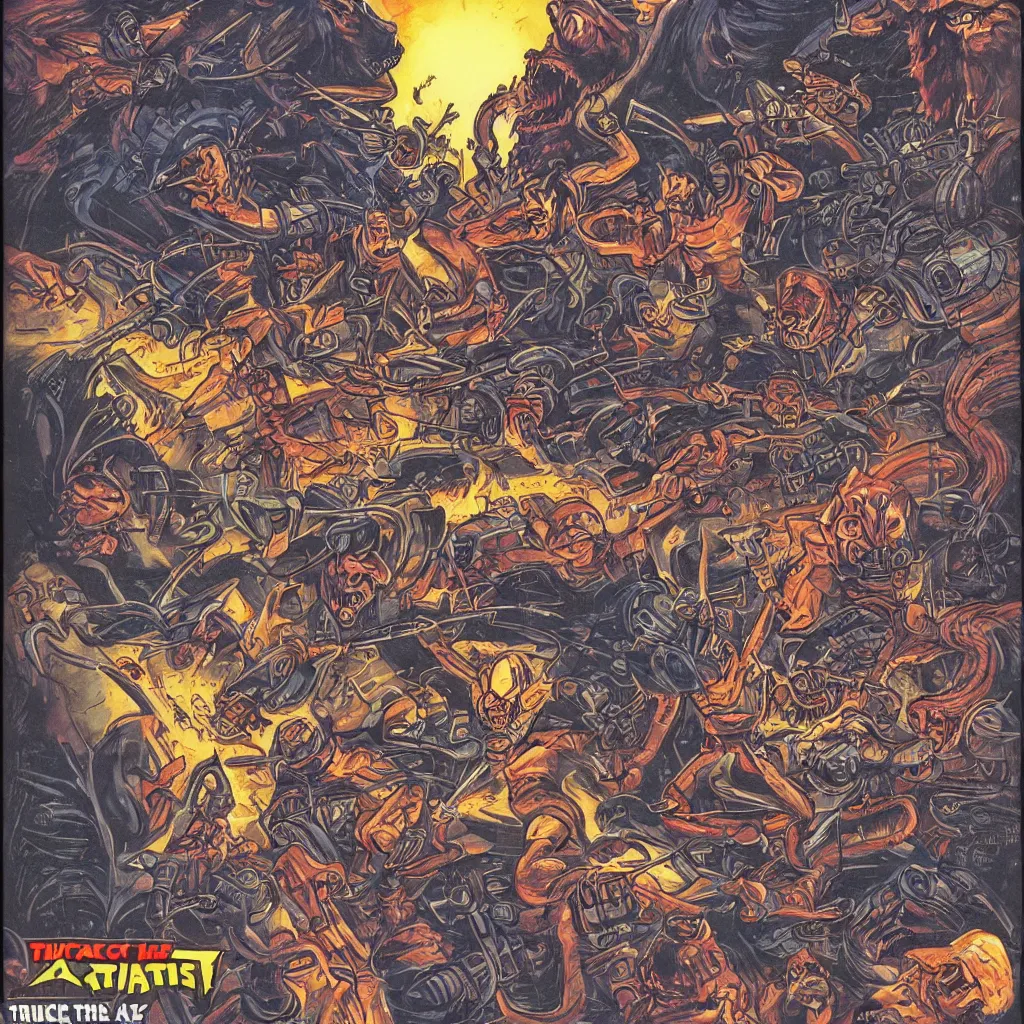 Image similar to attack of the mutant rats, retro art game cover art, sega genesis