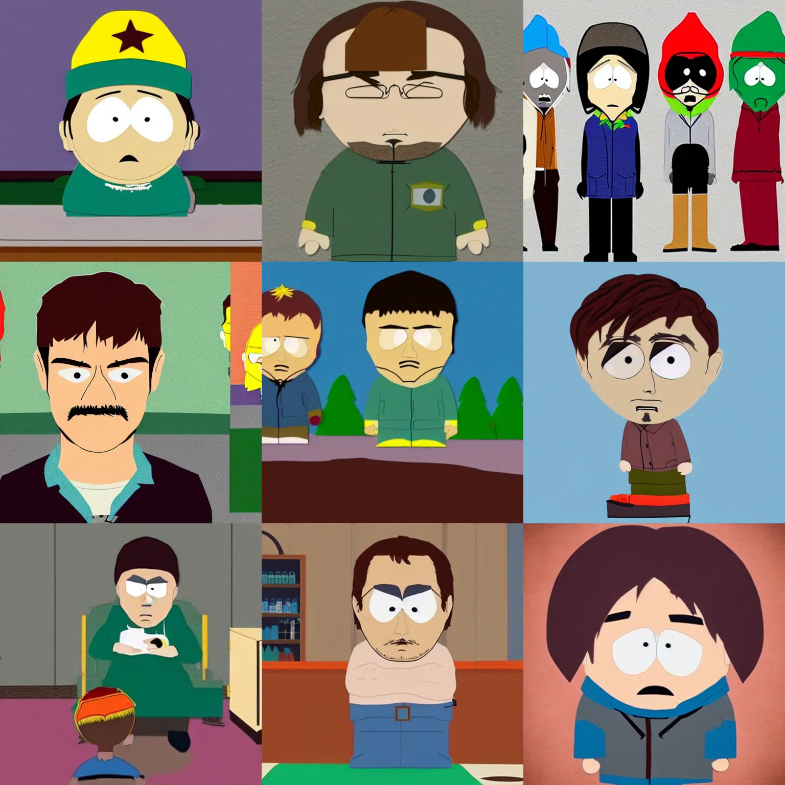 Prompt: michael shannon as a south park character