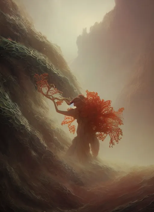 Prompt: Forgotten Deity, corals, plume of seaweed, extremly detailed digital painting, in the style of Fenghua Zhong and Ruan Jia and jeremy lipking and Peter Mohrbacher, mystical colors, rim light, beautiful lighting, 8k, stunning scene, raytracing, octane, trending on artstation