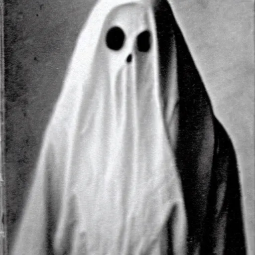 Image similar to old black and white photo of a ghost, highly detailed