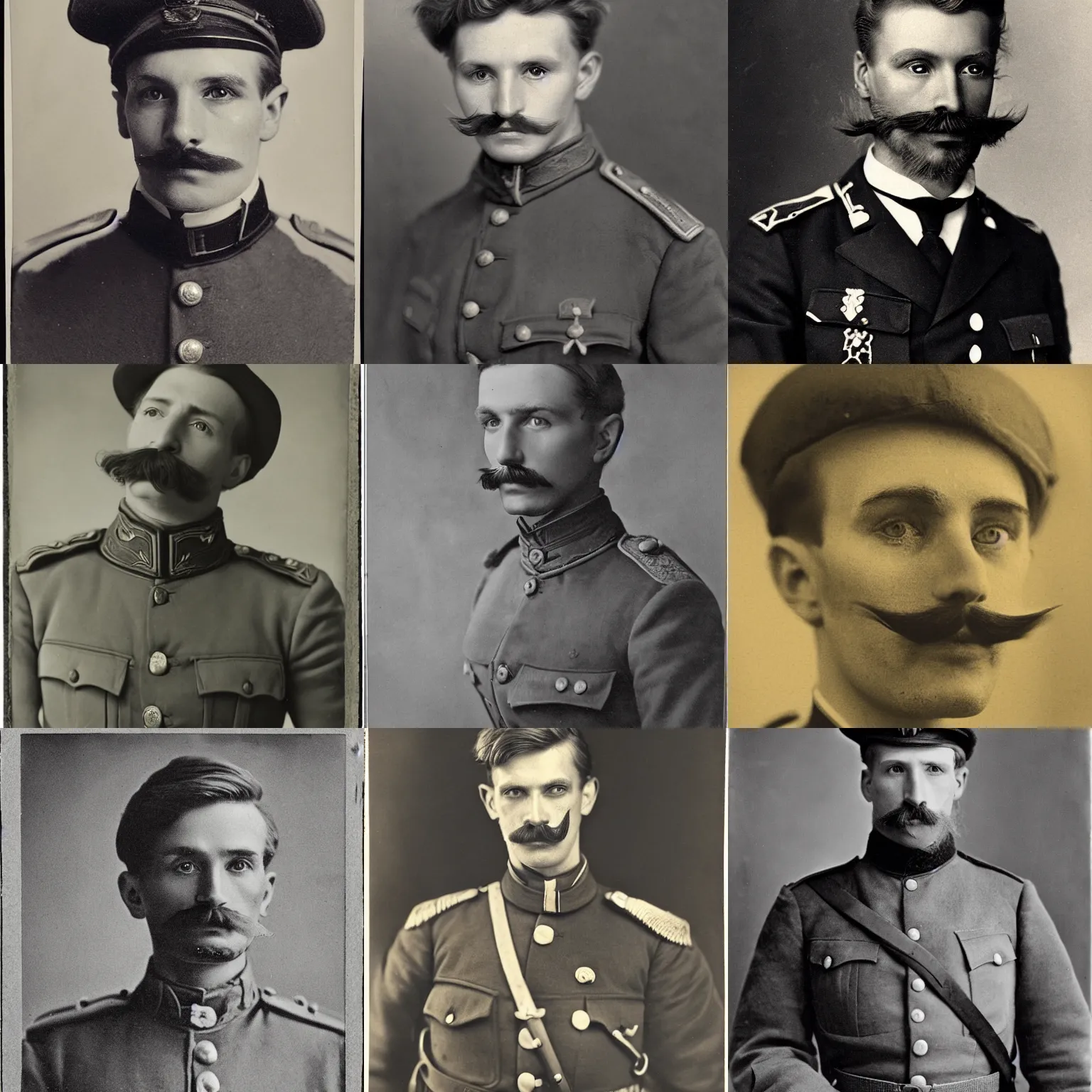 Prompt: late 1 9 th century, austro - hungarian!!! soldier ( handsome, 2 7 years old, redhead michał zebrowski with a small mustache ). old, detailed, hyperrealistic, 1 9 th century, full length portrait by munkacsi, yousuf karsh, and mednyanszky laszlo
