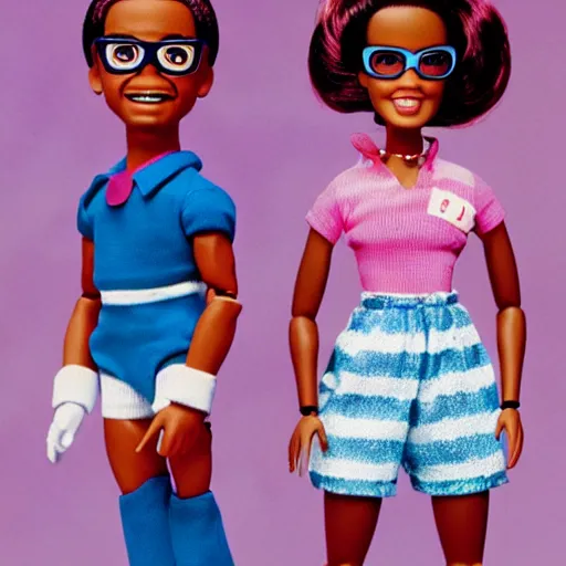 Image similar to steve urkel barbie 1 9 8 0 s children's show, detailed facial expressions