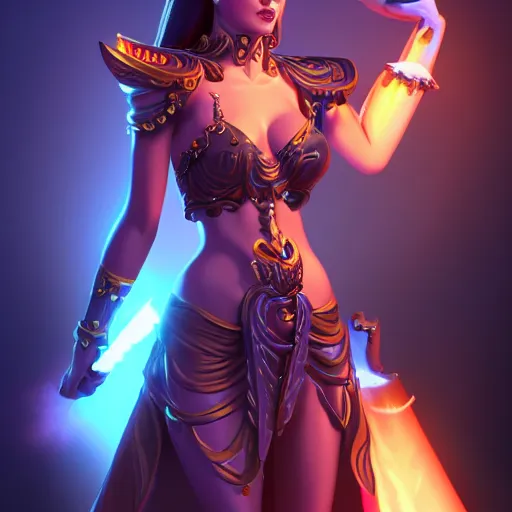 Prompt: a beautiful female god character from hades game, full pose, centered, rim lights, highly detailed vector art, dynamic lights, particles and crystals are flying, trending on artstation, illustration, 4k