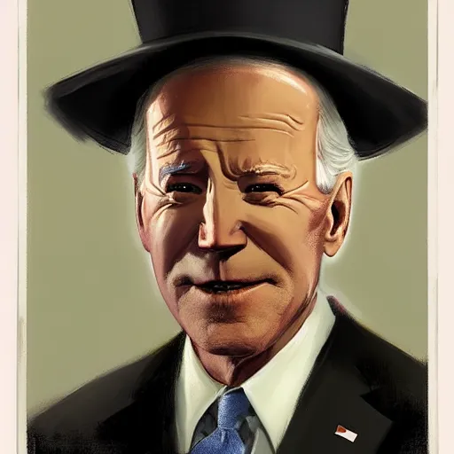 Image similar to joe biden dressed as hasidic rebbe, jewish devotional presidential portrait by greg rutkowski