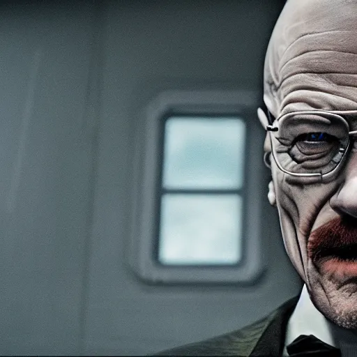 Prompt: A still of Walter White as the Joker in Joker (2019)