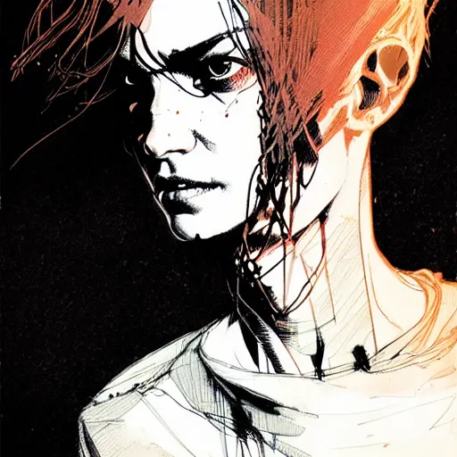 Image similar to portrait soft light, by killian eng and bernie wrightson and martin deschambault and conrad roset, inspired by mad max, etching, fine, sharp high detail,