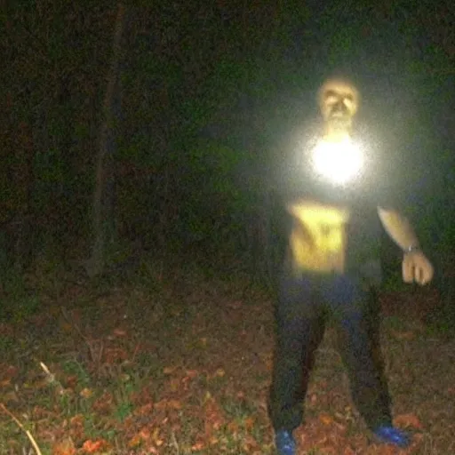 Image similar to nighttime trailcam footage of dr. phil