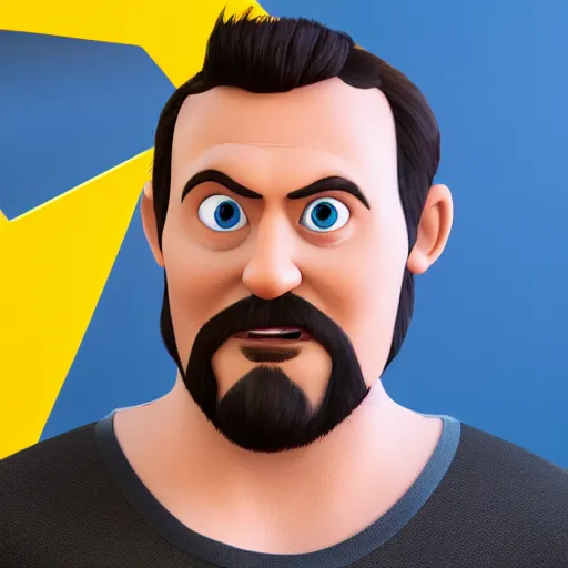 Prompt: forsen as a disney pixar character, 3 d render, octane render