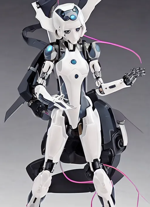 Image similar to Girl in mecha cyber Armor, portrait of the action figure of a girl,in the style of Kotobukiya CO.,LTD.