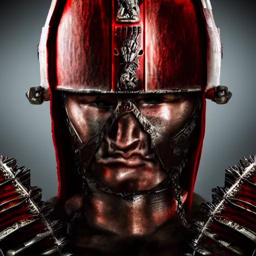 Image similar to demonic roman centurion, highly detailed, dramatic lighting, cinematic, 4k