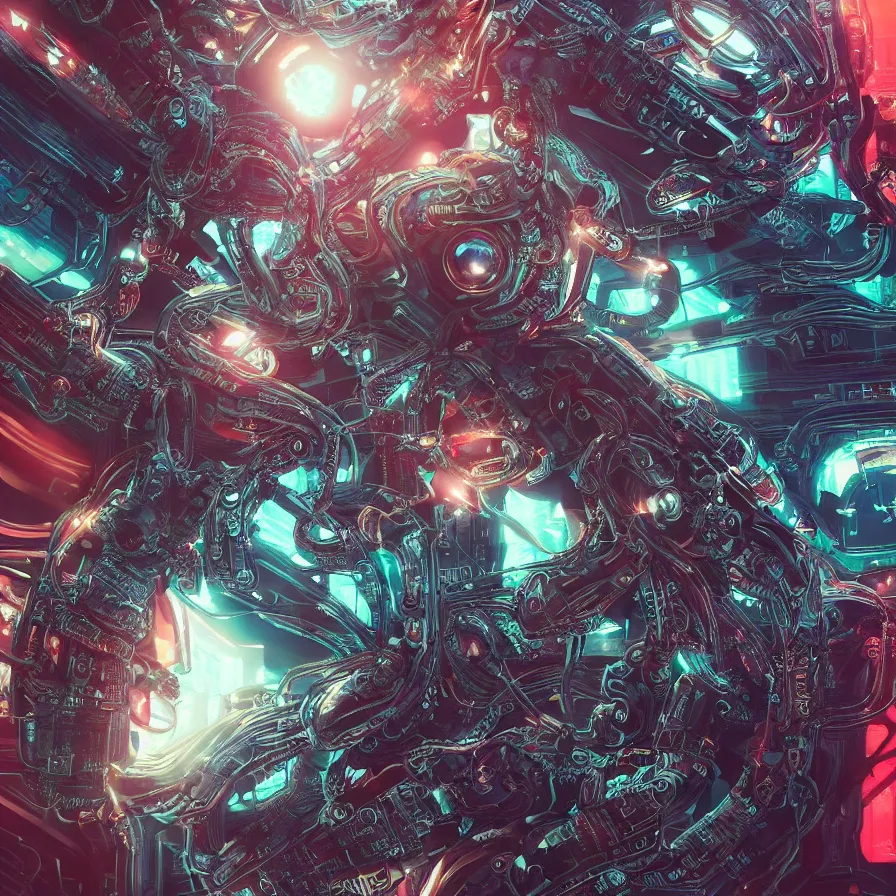 Image similar to portrait of a squid monster astronaut. full body portrait, intricate abstract. cyberpunk, intricate artwork. neon eyes, by Tooth Wu, wlop, beeple. octane render, trending on artstation, greg rutkowski very coherent symmetrical artwork. cinematic, hyper realism, high detail, octane render, 8k, minimalistic, hyperrealistic surrealism, award winning masterpiece with incredible details, a surreal vaporwave liminal space, highly detailed, trending on ArtStation