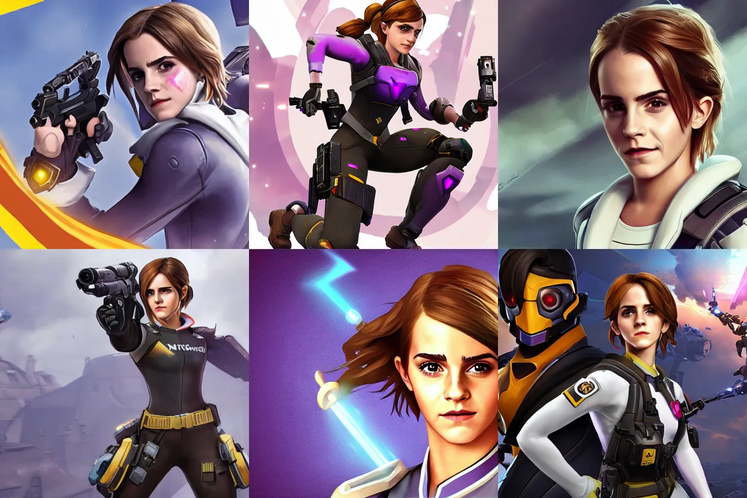 Prompt: Emma Watson as an Overwatch hero