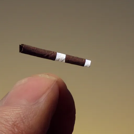 Image similar to cigarette in fingers, hyper realistic